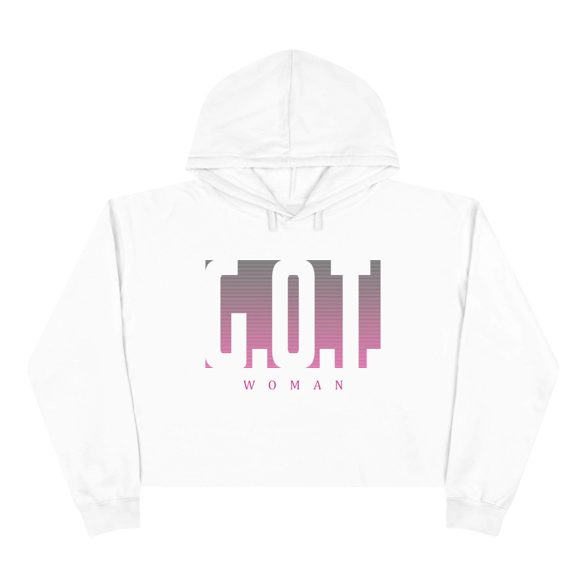 G.O.T WOMAN—God's Over This Woman Crop Hoodie White