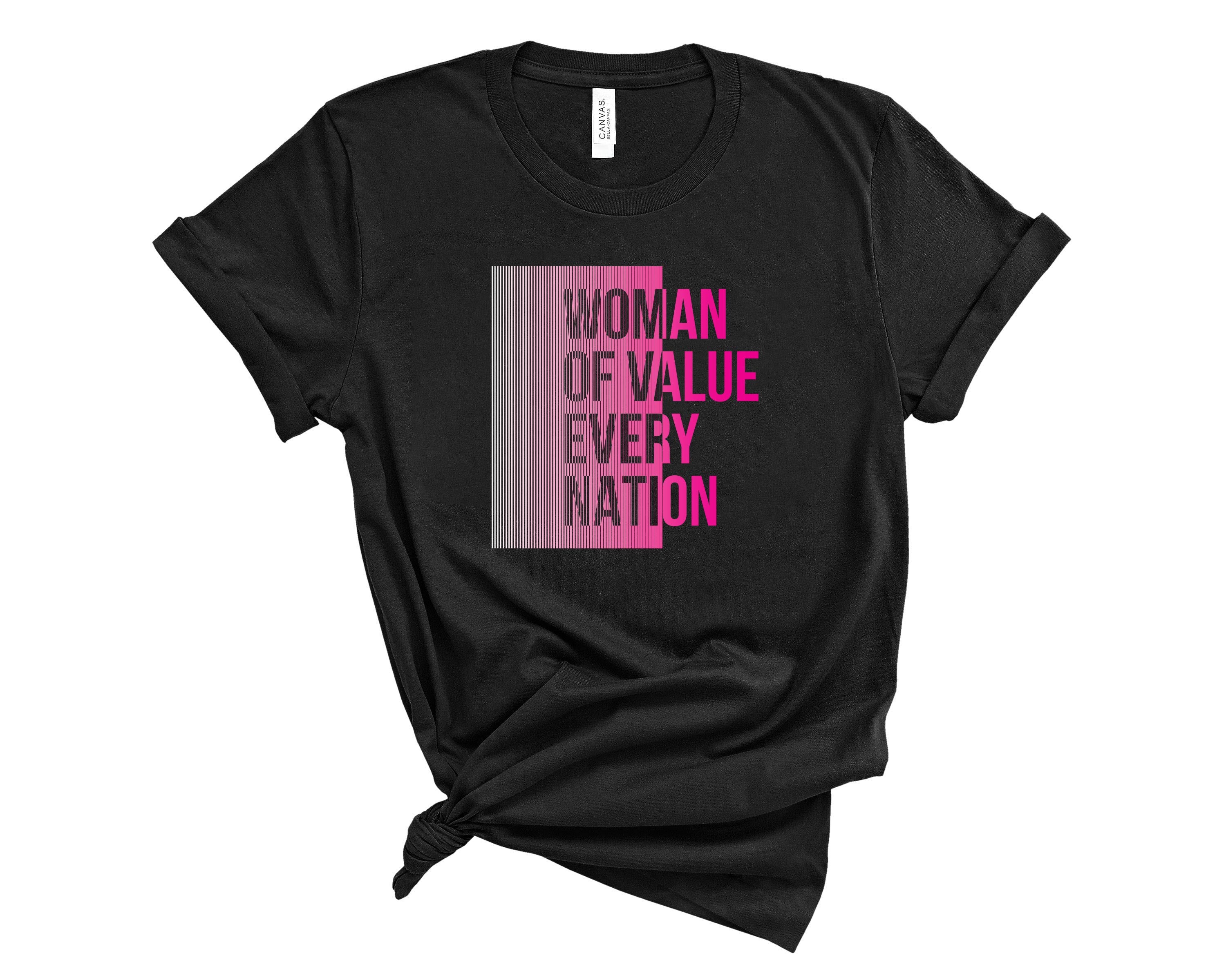 Woman of Value Every Nation Pink Premium T-Shirt